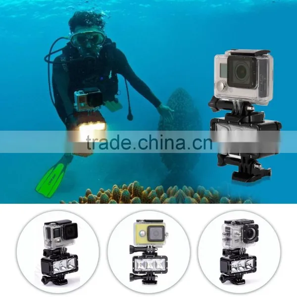 SHOOT Brand Waterproof Diving Mask Led Light for GoPro Hero SJCAM Xiaomi Yi Sports Action Camera photo-3
