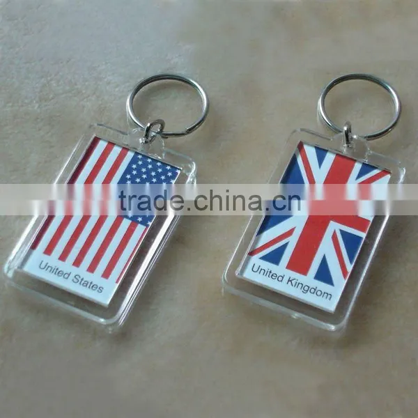 Promotion Acrylic Key Chains Plexiglass Fashion Key Chains