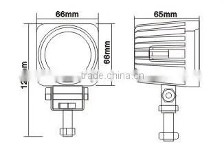 12w Led Work Light, Flood Light Auto Headlight, 12w Led Driving Light for Boats 4x4 Truck, Trailer photo-3