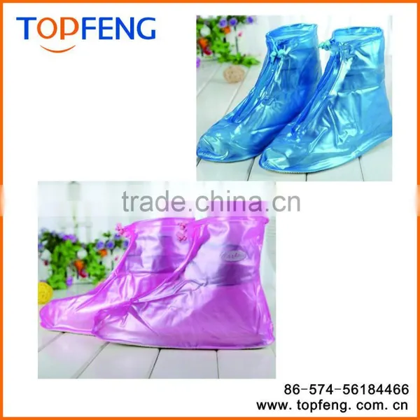 Fashion Waterproof Shoes Cover Rain Snow Reusable Protective Shoes Covers for Women Men Kids photo-3