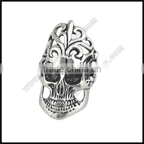 Stainless Steel Crown Skull Ring
