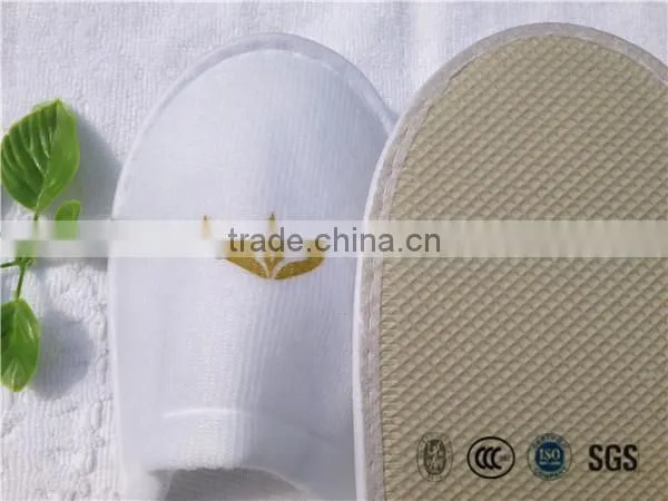 Wholesale Soft Hotel Plush Material Slipper Closed Toe With EVA Sole photo-5