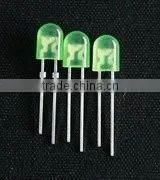 F5 Straw Hat LED Diodes Utra Bright 4.8mm Short Lead Red Green Blue Yellow Orange Pink Purple White Warm White photo-3
