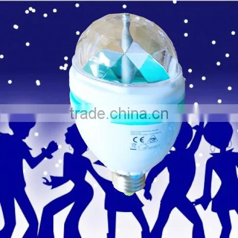 3w CE Approved Colorful Self Rotating Disco Lighting Led Crystal Magic Ball Party Light photo-2