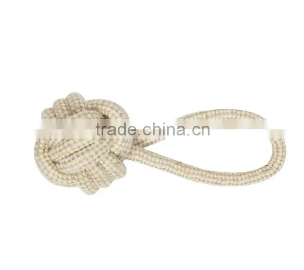Chewable Dog Jute Rope Ball With Handle Eco-friendly Dog Toy photo-2