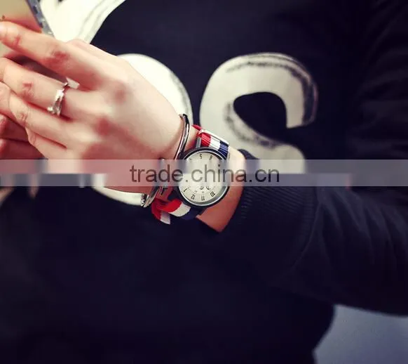 Retro Unisex Watch, Boyfriend Watch, Nylon Watchband, Antique, Brass Watch, Unique Watches, Vintage Style Leather Watch photo-3