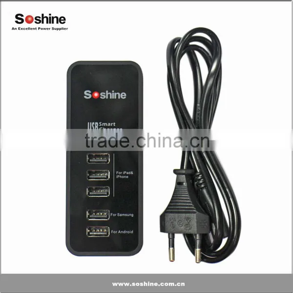 5V 6A 5 Port USB Charger Multi Port USB Charger For Ipad 30w Portable USB Charger for Iphone,ipad, Andriod Phone