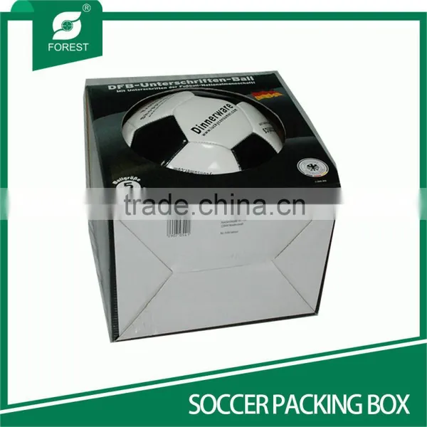 TOP SALE CORRUGATED SOCCER PACKAGING BOXES WITH ROUND WINDOW photo-2