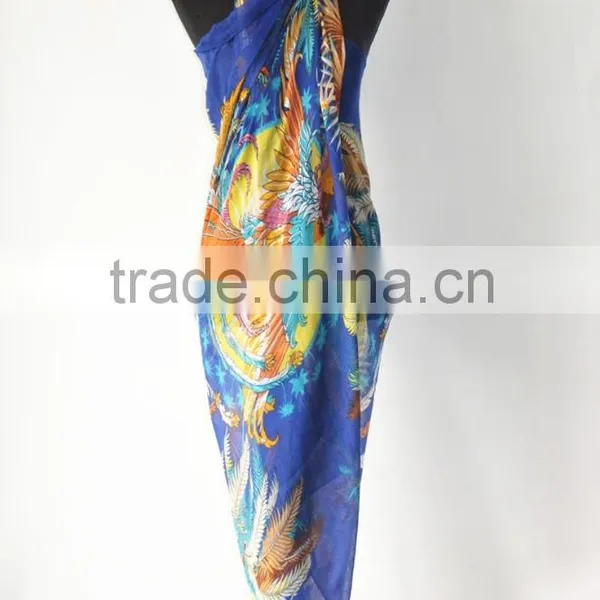 Wholesale Printing Design Oversize Polyester Voile Bali Pareo photo-3