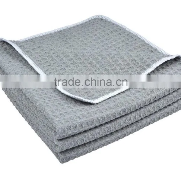 Sinland Microfiber Waffle Weave Kitchen Towels Dish Cloth 16inch X 24inch Grey photo-2