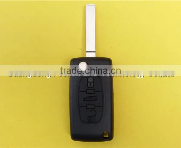 3 Buttons Remote Flip Key Fob Case for Peugeot 307 CE0536 photo-2