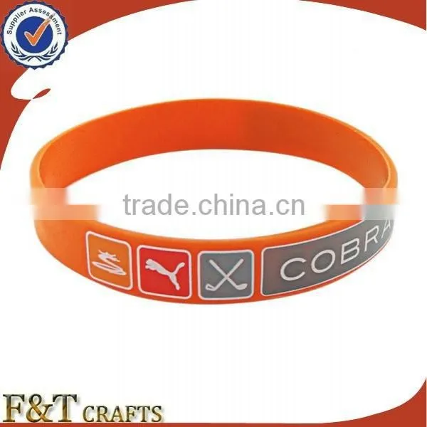 New Custom Wedding Door Gift Embossed Silicone Bracelet Charms Wristbands photo-2