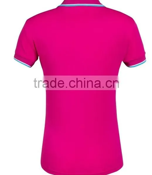 2015 Ladies Pure Cotton Polo Shirts With Quick Dry and Moisture Transfer Function. photo-2