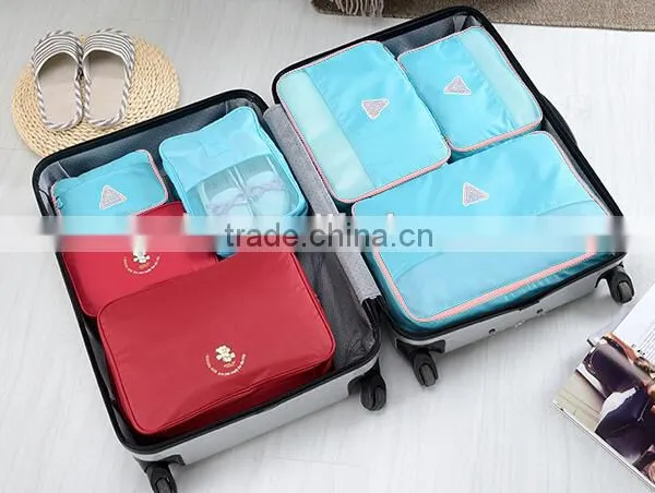 YIWU RODA Fashion Nylon Fabric Water-proof 4 Sets Folding Travel Storage Bag photo-5
