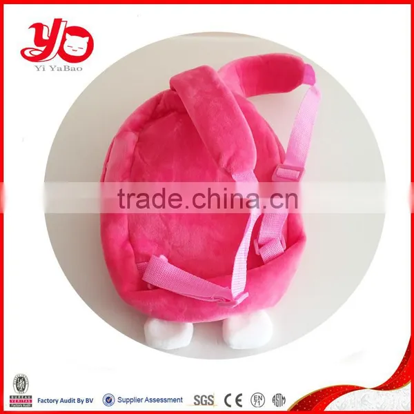 Custom Plush Pink Cat Backpack, Hot Selling Soft Animal Plush Backpack photo-2