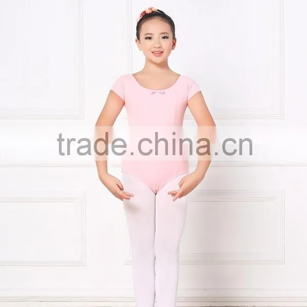 Girls Ballet Leotard With Short Sleeve ,children Gymnastic Leotard