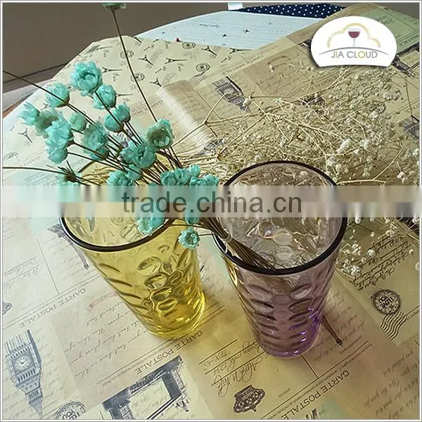 Bubble Design Big Water Cup Colored Glass Cup