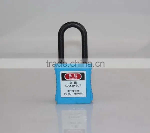 2016 Nylon Popular Durable Steel Shackle Safety Padlock With be Customized