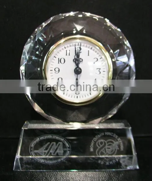 Crystal Glass Table Clock With Pen Holder for Office Gift Quality Choice Most Popular photo-5