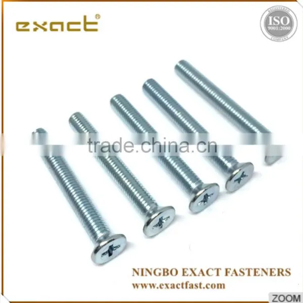 China Factory Supply Phillips Drive Csk Head Flat Head Zinc Machine Screw photo-2
