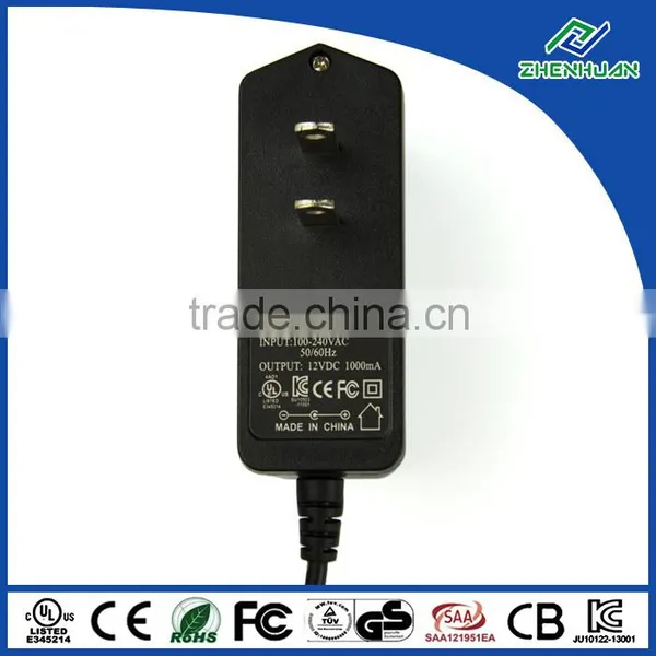ZF120A-1201000 UL Listed AC/DC Adaptor 12V 1A Power Adapter With US Plug photo-5