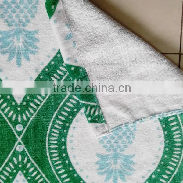 100% Cotton Green Color Special Pineapple Design Printing Beach Towel Pareo Ethnic Felling Beach Towel photo-6