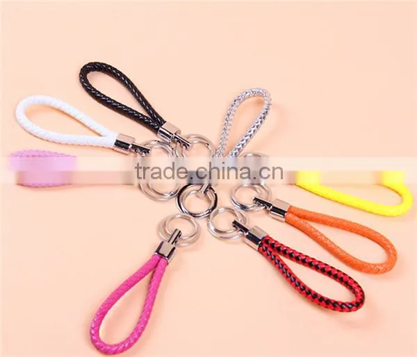 Colorful Braid Leather String Key Chains Advertising/promotion Gift photo-3