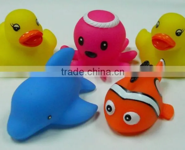Lovely Soft PVC Sea Animal,kids Bath Toy ,rubber Floating Animal