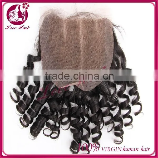 Cheap Virgin Hair Bundles With 3 Part Silk Base Lace Closure photo-2