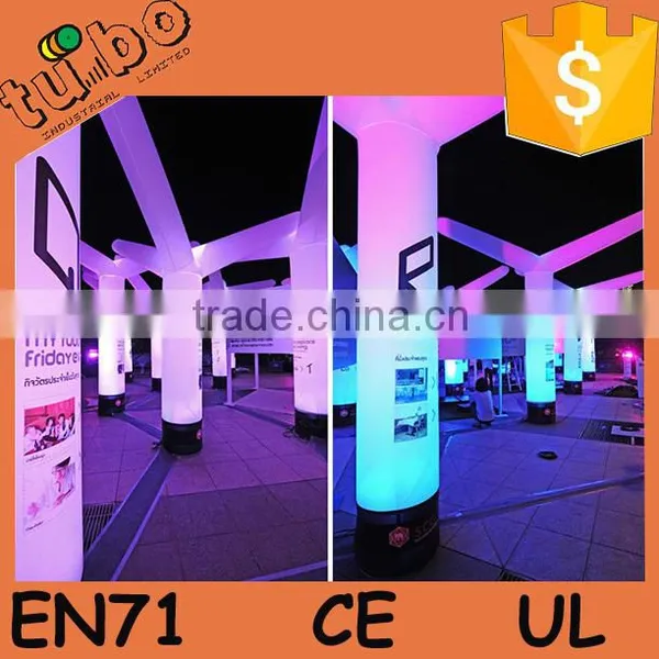 hot sale New Design outdoor event colorful inflatable led pillar light, inflatable led column for party wedding decoration