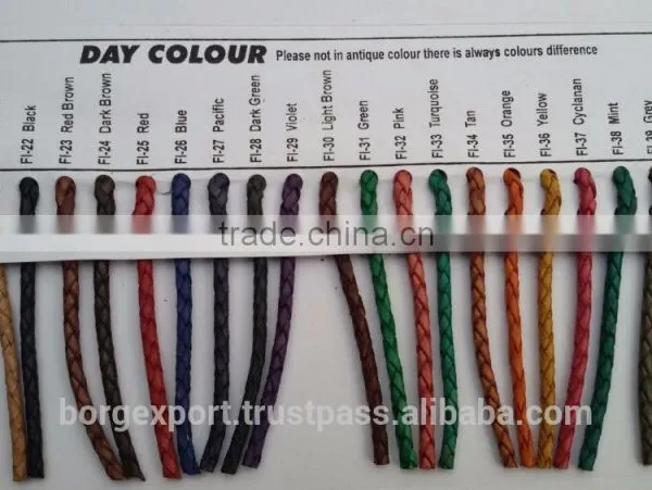 2.5mm Braided Leather Cords From BORG EXPORT / Braided Leather Cord 2.5 mm photo-5