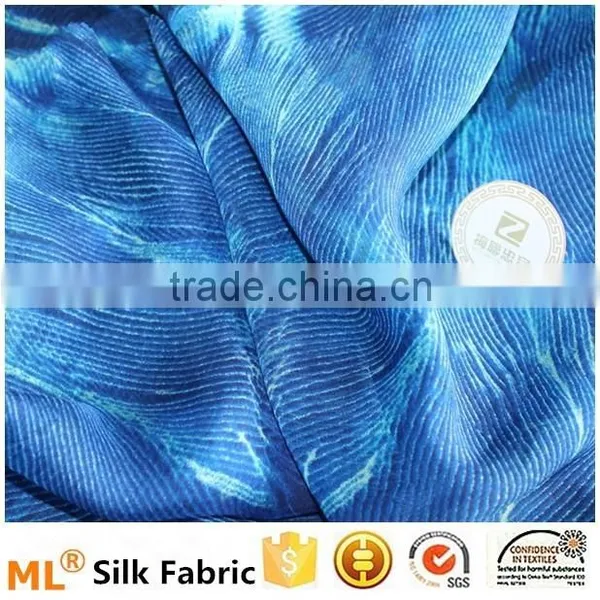 Silk Scarf 100% Silk Printed Chiffon Silk Fabric photo-2