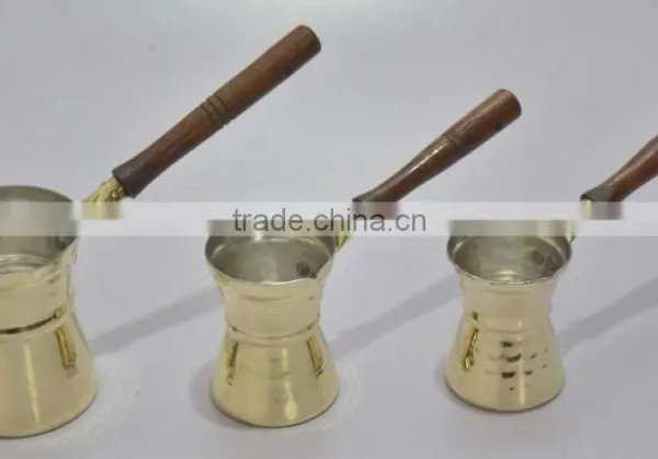 Stainless Steel Turkish Arabic Coffee Pots & Warmers With Wooden Handle photo-3