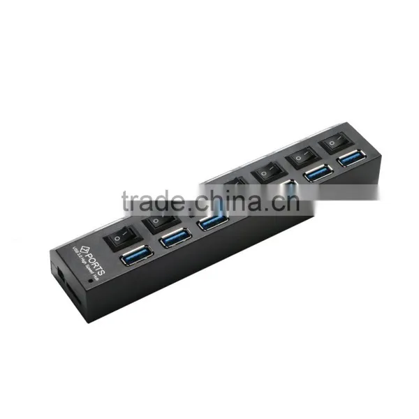 7-Port SuperSpeed USB 3.0 Hub With Individual On/Off Switches ,LED Light photo-5