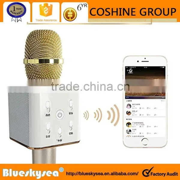 TUXUN Q7 Professional Wireless Microphone Bluetooth Speaker for IPhone/iPad/iPod