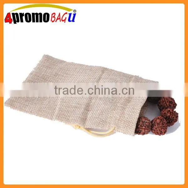 China Factory Promotional Wholesale Burlap Drawstring Jute Bags photo-4