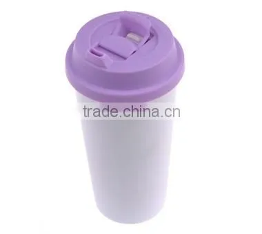 Polymer Blank Sublimation Double Wall Tumbler , Kid Water Bottle With Flip-lock Lid photo-6