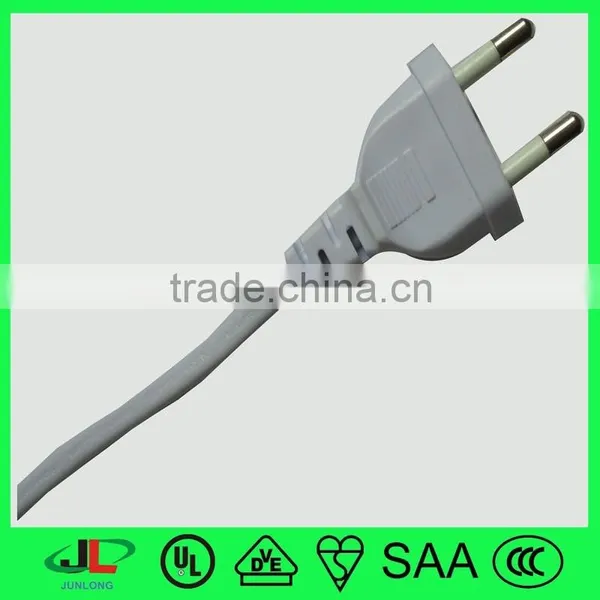 High Quality VDE Entension Cord Flat Lamp Cord EU European 2 Round Pin Plug photo-3