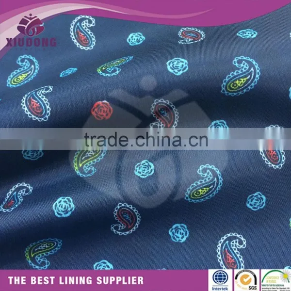 Best Handfeel 100 Polyester Printed Plaid Taffeta Fabric Lining/textile for Clothing/dress/bag