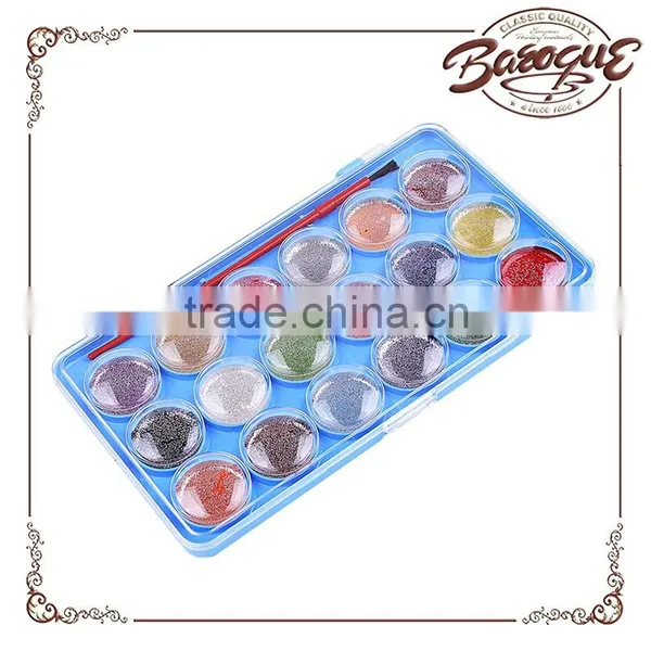 Wholesale 18 Colors Dry Solid Powder,glitter Watercolor Cakes Set for Watercolor Painting photo-5