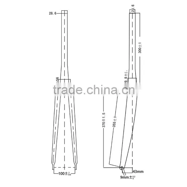 Fixed Gear Carbon Fork,700C Carbon Road Bike Fork photo-2