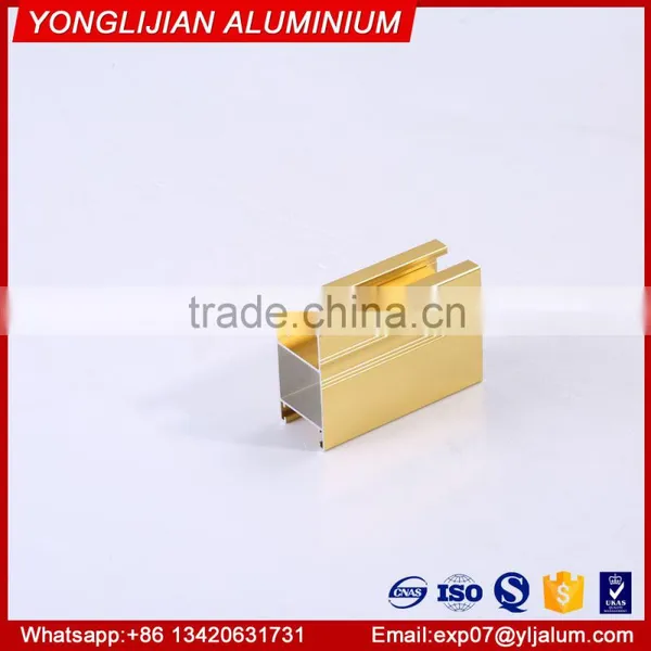Anodized Golden Aluminum Profile for Sliding Window photo-2