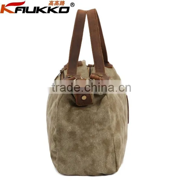 Fashion Ladies Waxed Canvas Tote Bag With Cheap Price photo-4