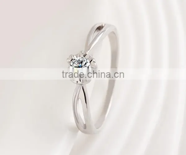 Lucury Plating New Fashion Wedding Diamond Platinum Rings photo-6