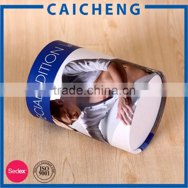 Custom Cylinder Cardboard T-shirt Packaging Box photo-5