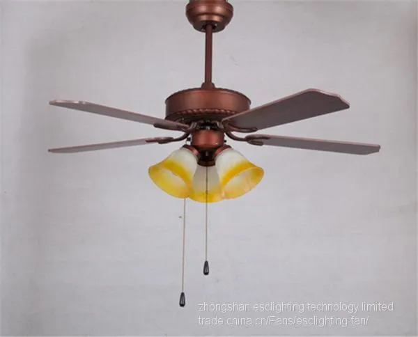 Brown Decorative 70w ac Motor Orient Ceiling Fan With Light