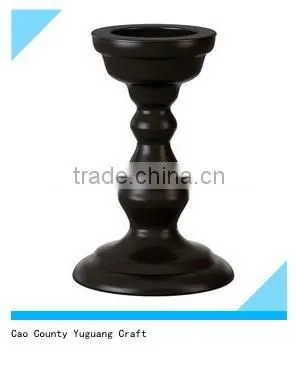 2015 High Quality Handmade Black Wooden Candle Holder for Home Decoration photo-2