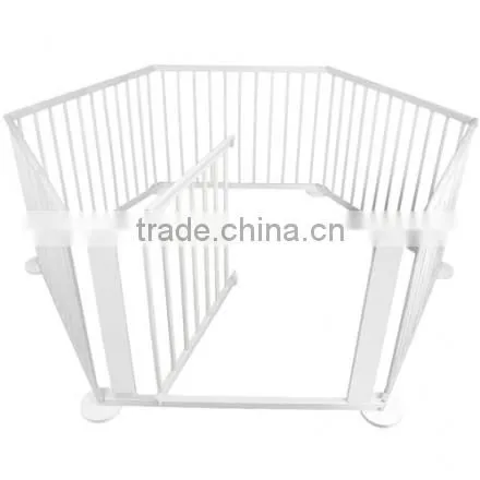 European Standard 6sides Folding Natural Color Wooden Baby Playpen photo-3