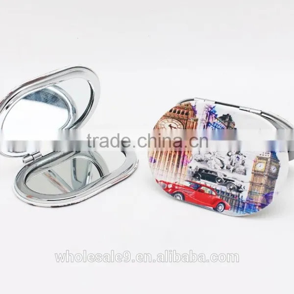 Pu Leather Make up Protable Folding Mirror photo-2