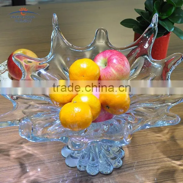 Hand Made Antique Glass Crystal Fruit Bowl photo-3